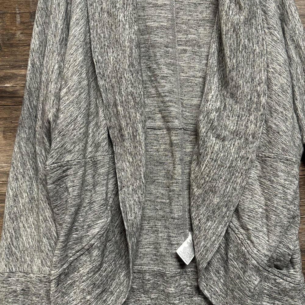 Daily Ritual Gray Open-Front Cardigan Sweater - Picture 5 of 5